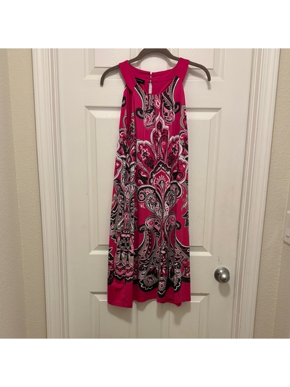 INC Pink Paisley Halter Dress